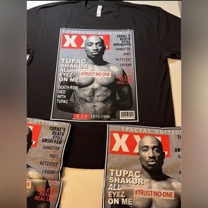 SOLD OUT!!! TUPAC #THRUST NO ONE SPECIAL EDITION BLACK T-SHIRT